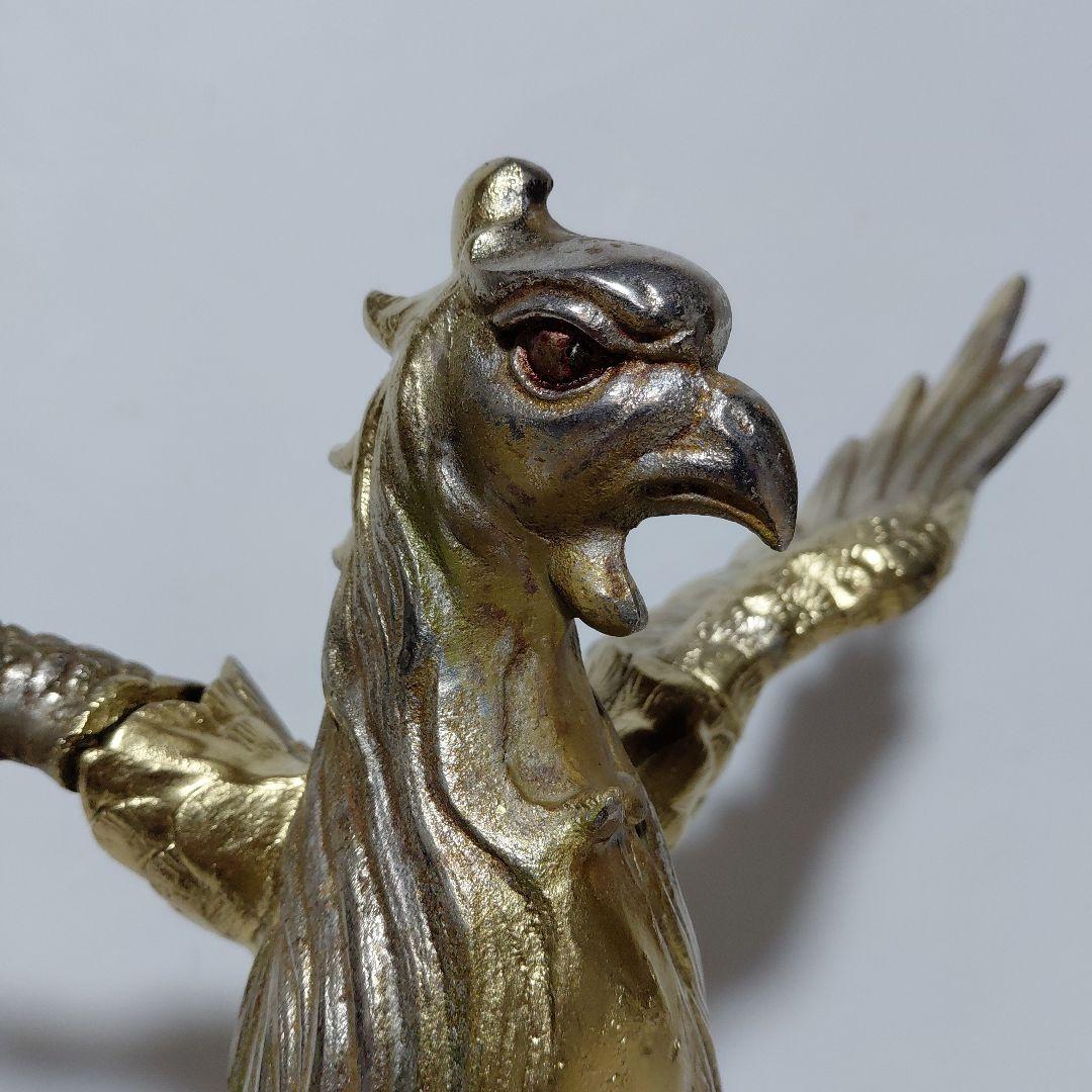鳳凰の置物　金属製　縁起物　美術品　骨董品