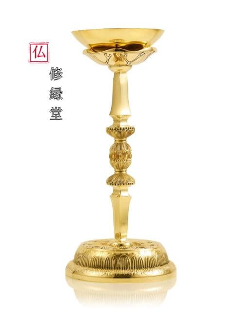 【修縁堂】真言宗 壇に灯明が上がる 独鈷杵の燭台 密教法具古美術品 仏教法具