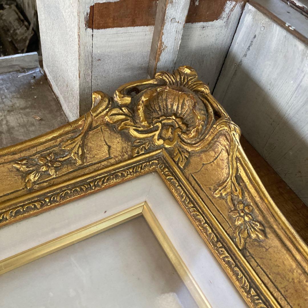 バロック調 大きい油彩額縁 F20号 金装飾 ゴールドフレーム