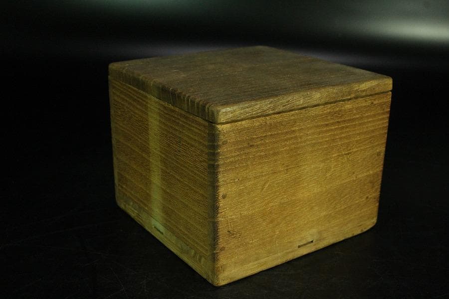 中国美術 色絵山水画 文房具 器 時代物(K-A865)