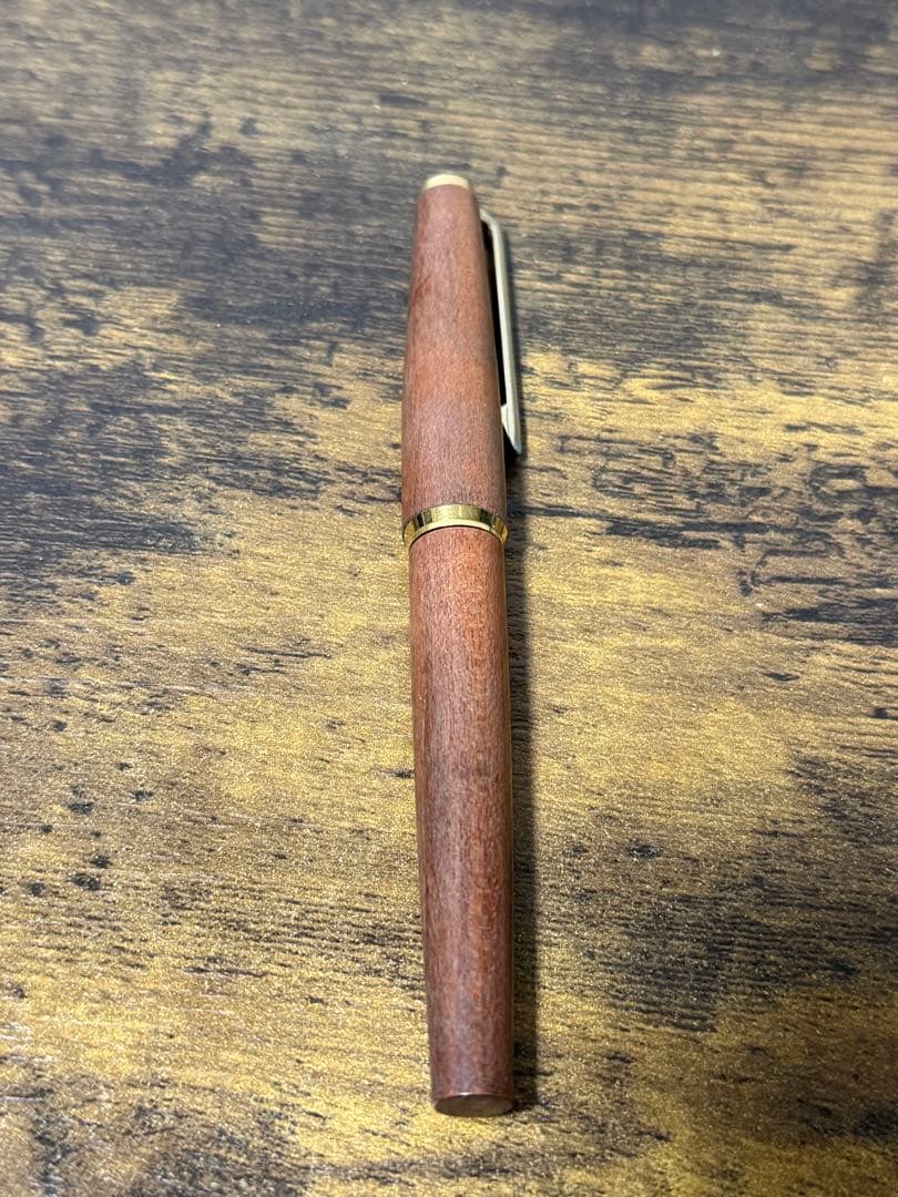 筆記確認&洗浄済　1972年製　初代カスタム　イタヤカエデ 18金　万年筆　細字