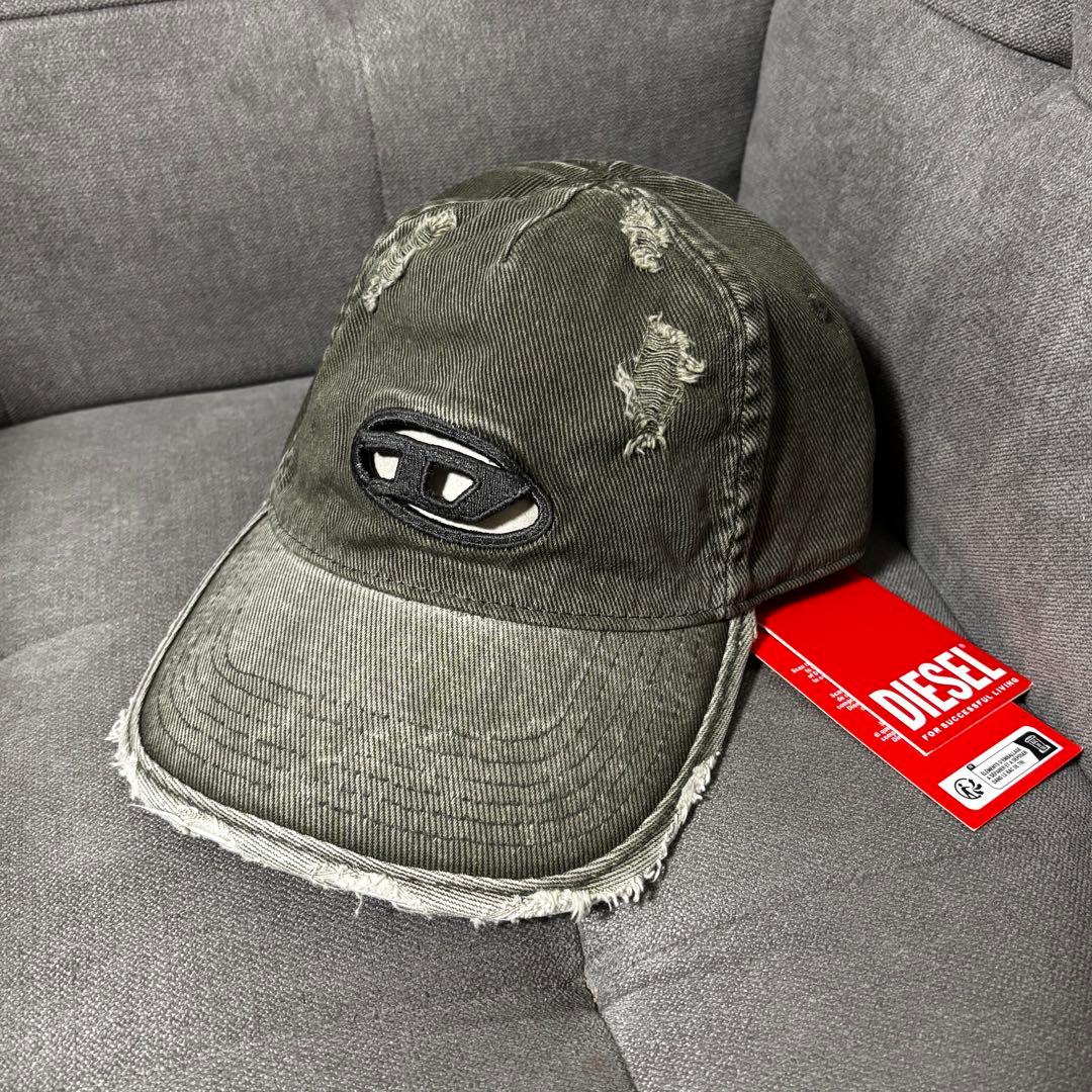ディーゼル　DIESEL キャップ 帽子 カーキ