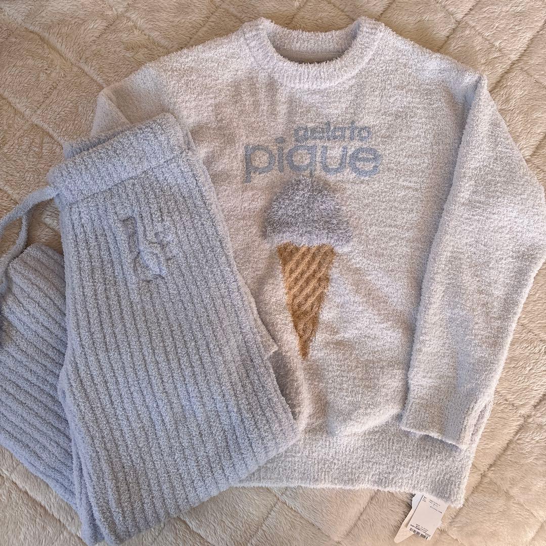 新品未使用　ジェラートピケ　アイスクリーム　プルオーバー　ロングパンツ　セット