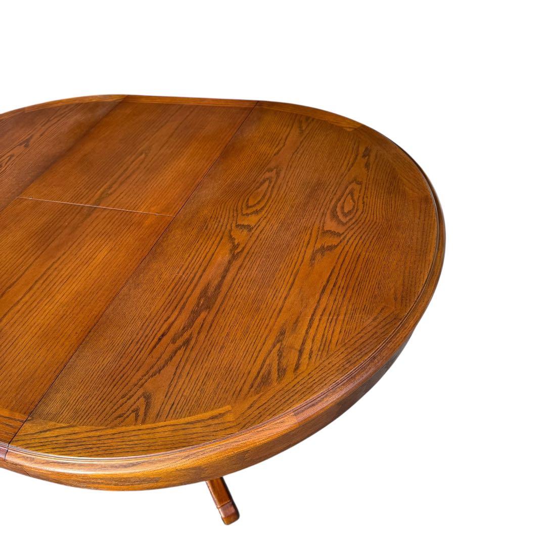 HR847 三越ブルージュ　拡張テーブル　ダイニングテーブル　丸　円　楕円