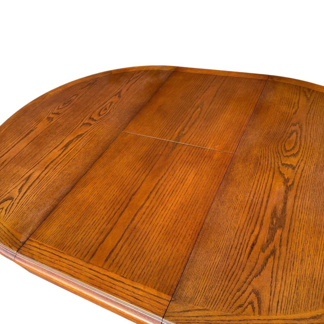 HR847 三越ブルージュ　拡張テーブル　ダイニングテーブル　丸　円　楕円