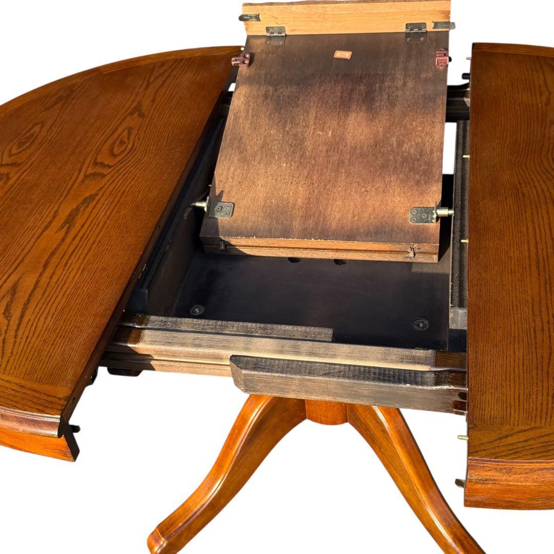 HR847 三越ブルージュ　拡張テーブル　ダイニングテーブル　丸　円　楕円