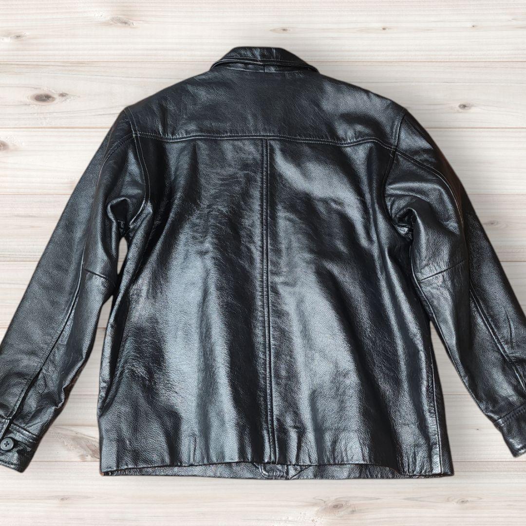 GAP オールドギャップ 本革 レザージャケット 牛革 キッズXXL 黒