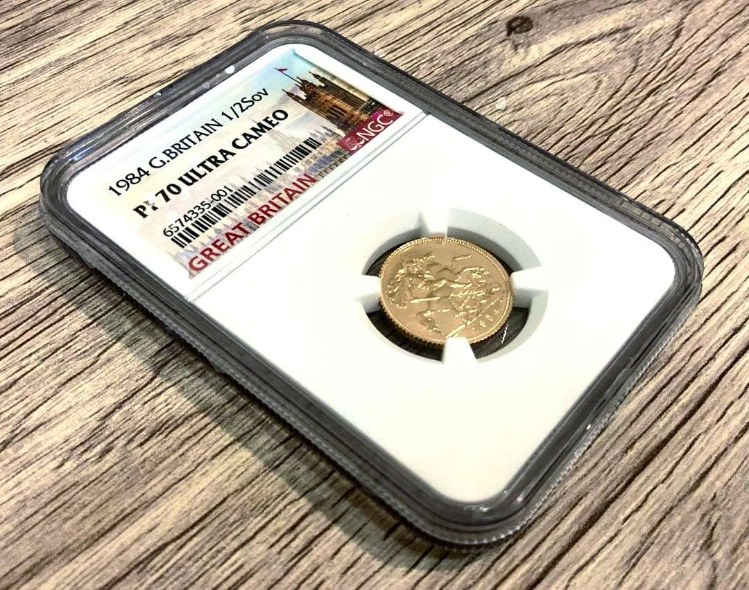 ★★★なかやま夫婦★★★1984年イギリス1/2ソブリン金貨★PF70UC