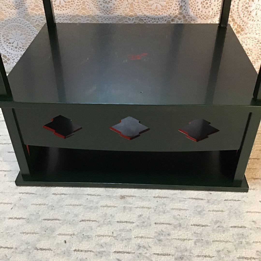 茶道具 棚 松寿棚 青漆爪紅 妙玄斎好 N71