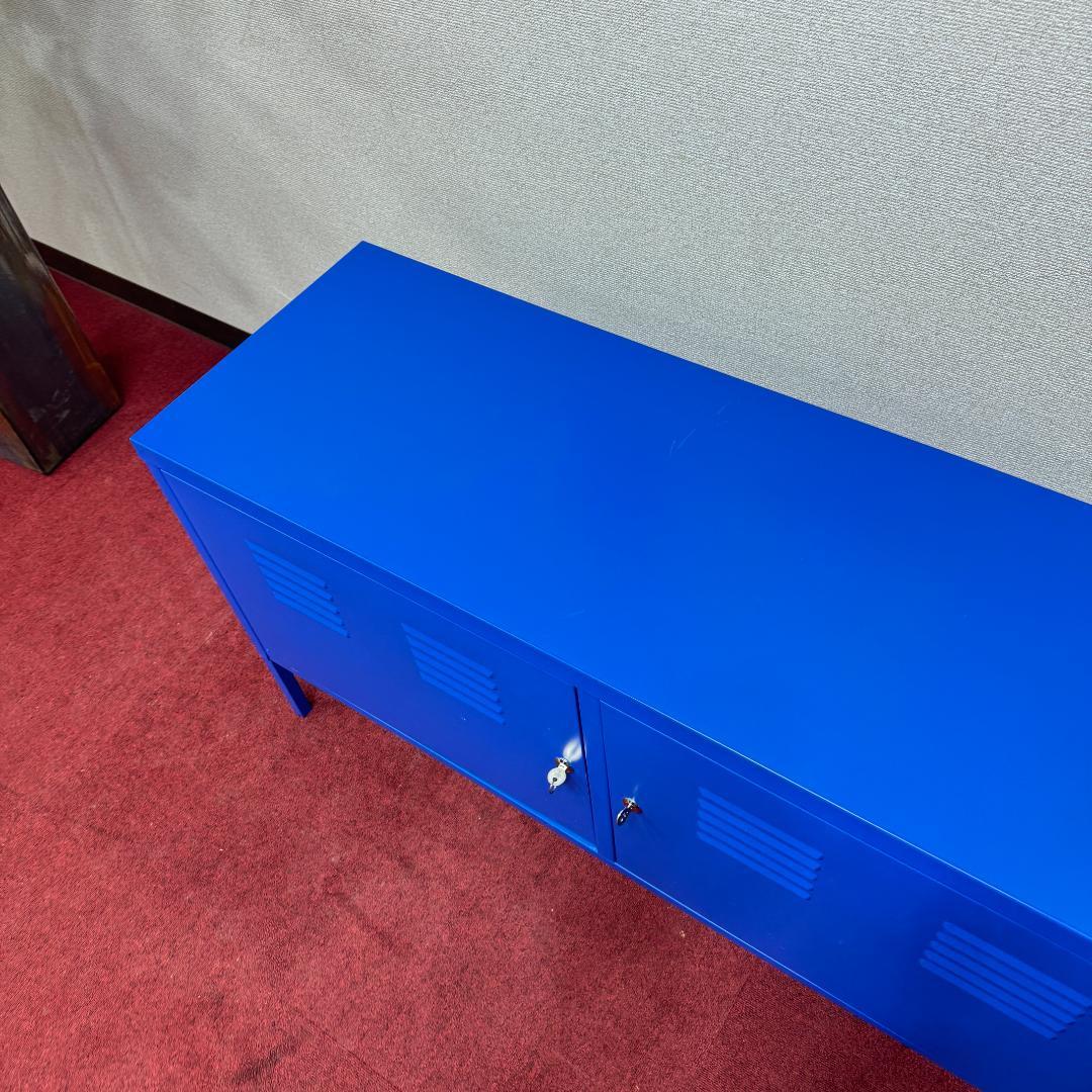 東京23区送料無料　美品イケア　キャビネット　ブルー色　洗浄/除菌済み