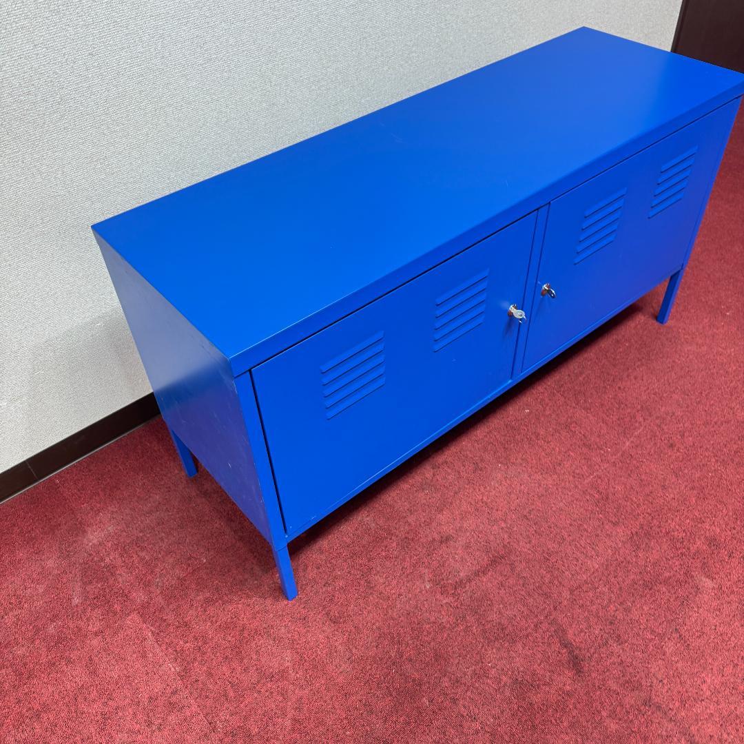 東京23区送料無料　美品イケア　キャビネット　ブルー色　洗浄/除菌済み