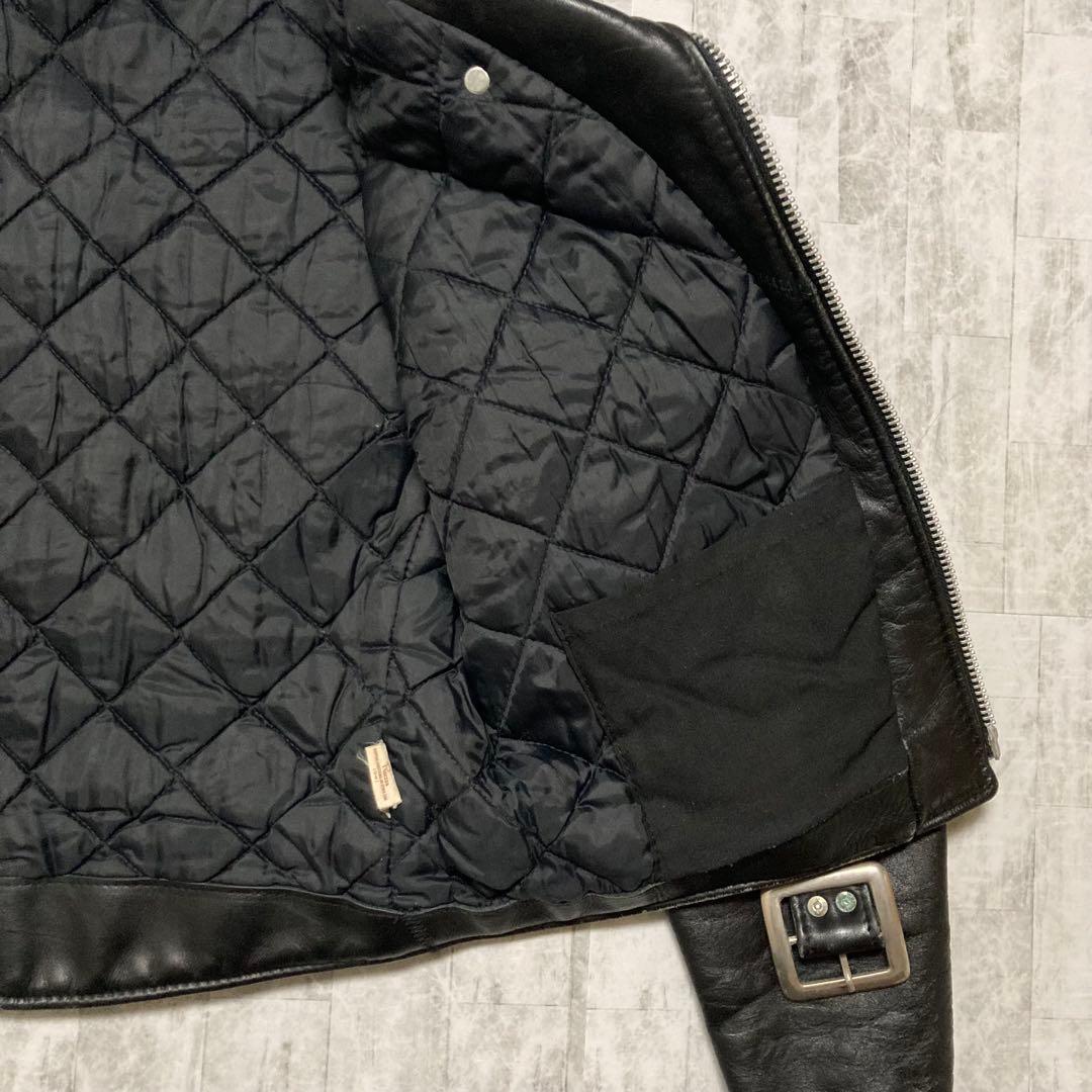 USA製 ショット 699 本革 ダブル ライダースジャケット 38 Dポケット