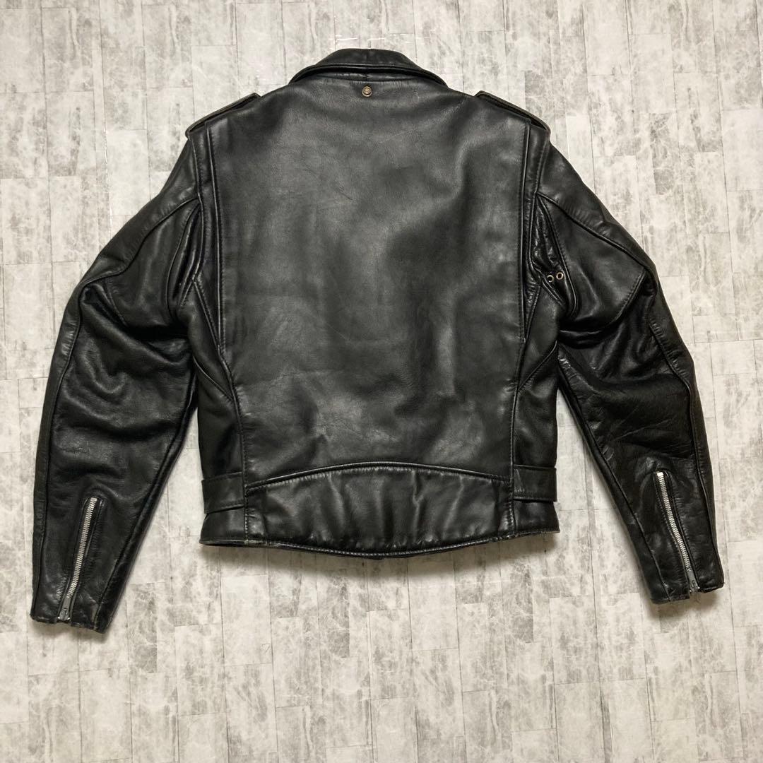 USA製 ショット 699 本革 ダブル ライダースジャケット 38 Dポケット