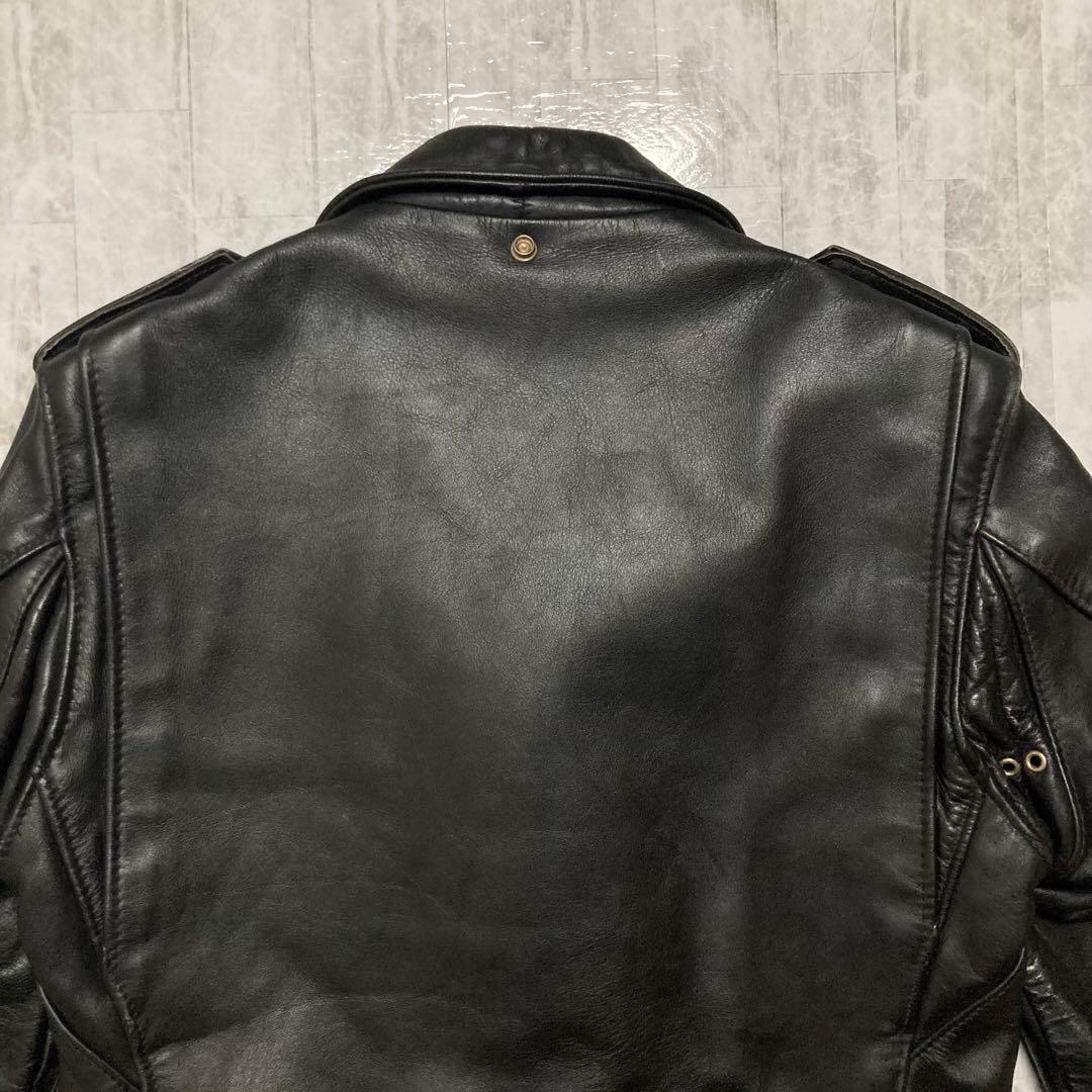USA製 ショット 699 本革 ダブル ライダースジャケット 38 Dポケット
