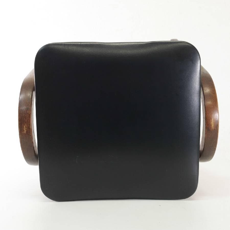 秋田木工 IDC大塚 No.202 剣持勇 スタッキングスツール 黒 PVC①