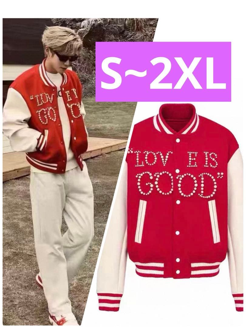 パールロゴスタジャン 韓国ファッション GD ジヨン ジードラゴン KーPOP