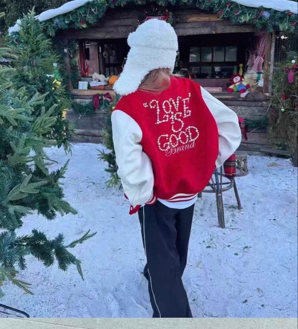 パールロゴスタジャン 韓国ファッション GD ジヨン ジードラゴン KーPOP