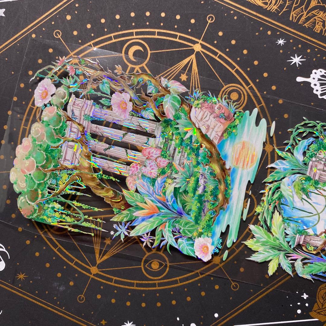 【9264】海外　マステ　中古巻　貝殻光マスキングテープ　背景装飾系