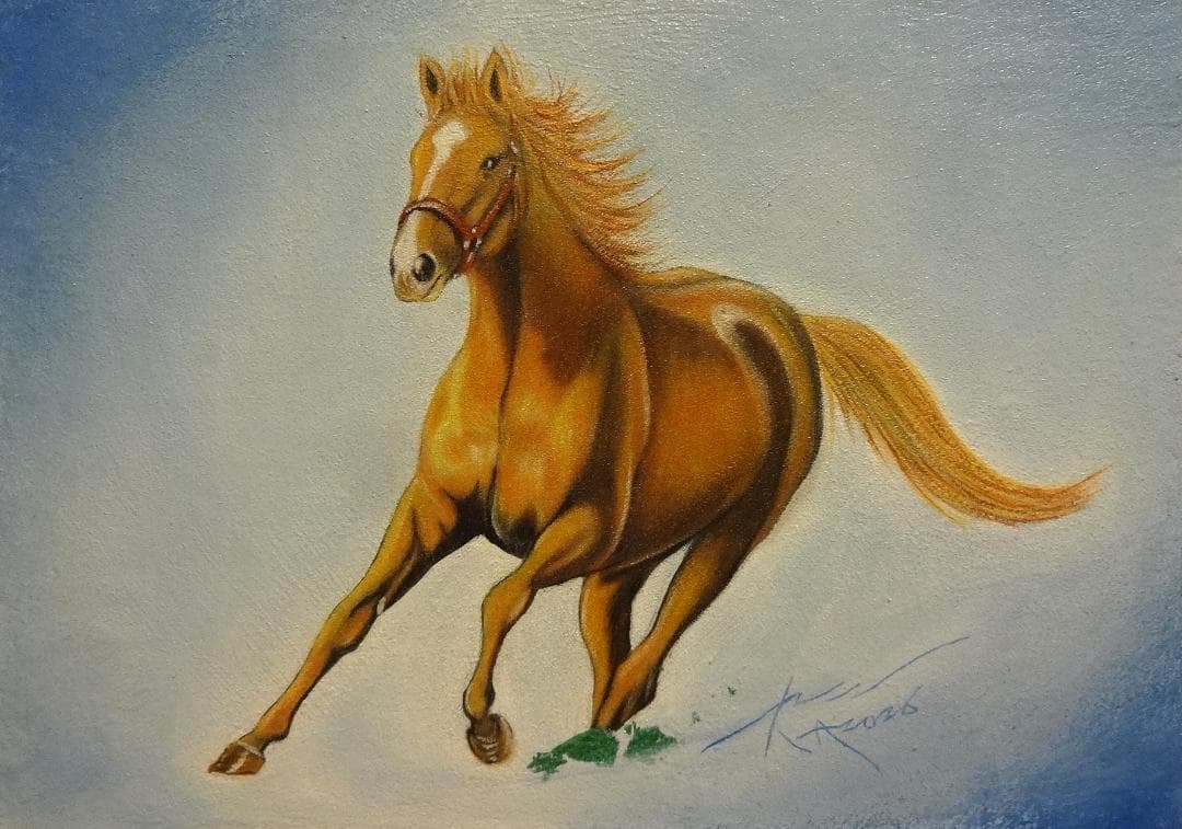 上鈴木正一 油彩画『 オルフェーヴル 2点 』ジラール様のオーダー作品です!!