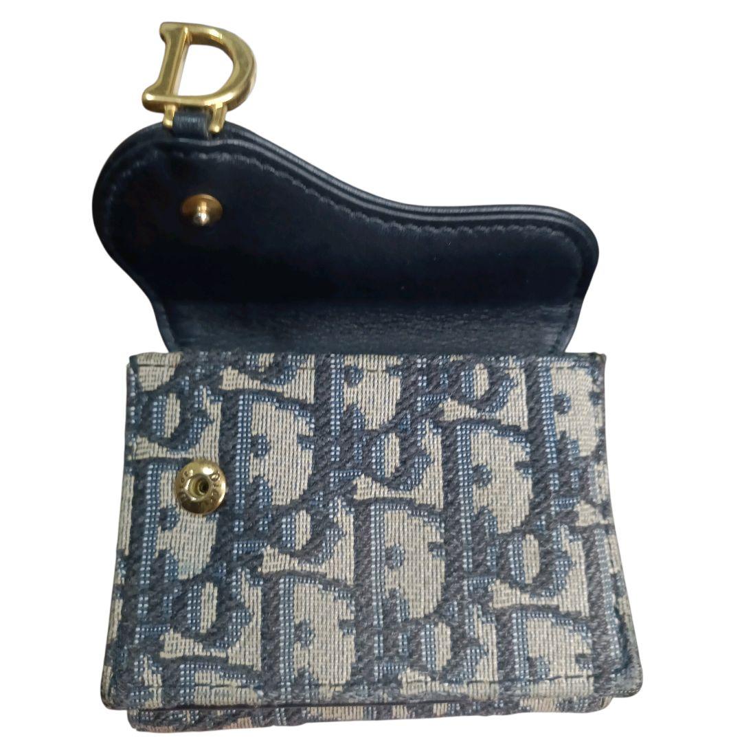 ✨Christian Dior トロッター ジャガードキャンバス レザー 折財布