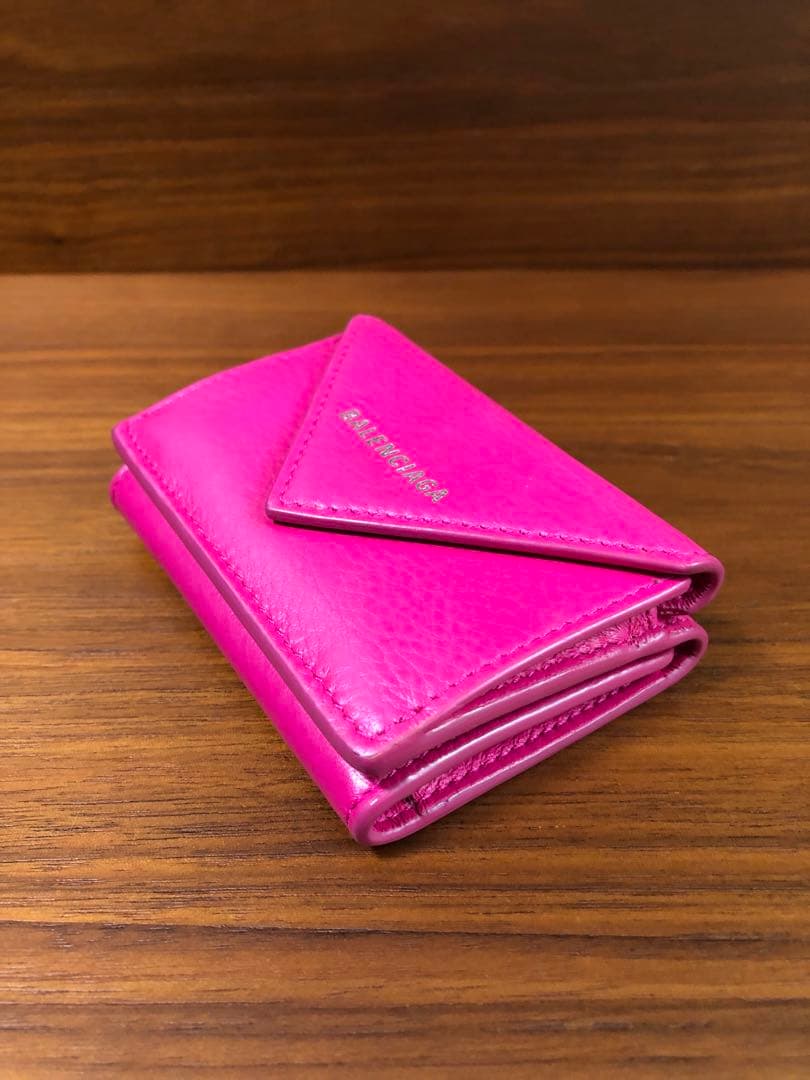 BALENCIAGA バレンシアガ 三つ折り財布 ピンク