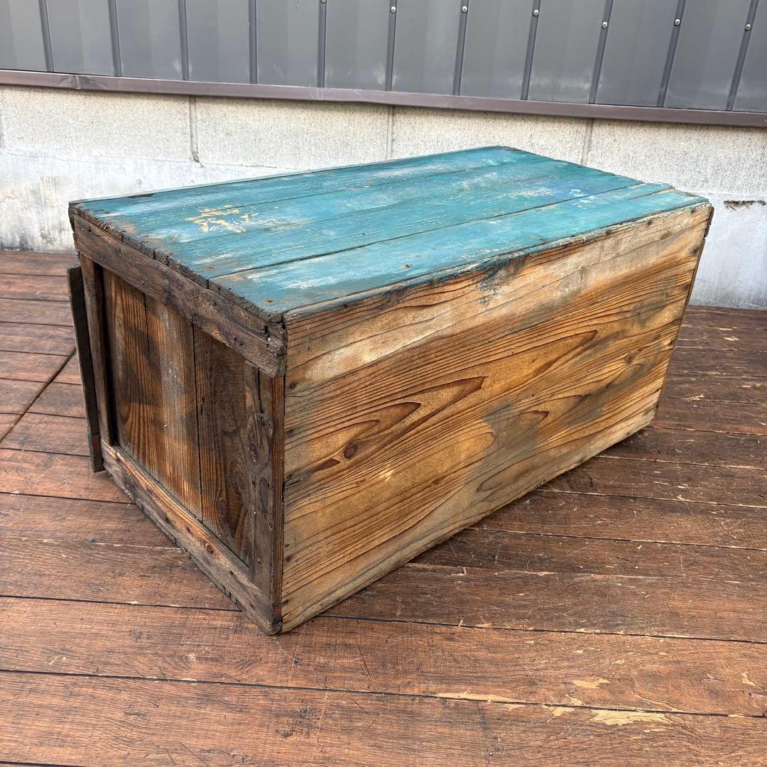 昭和レトロ 古道具 アンティーク もみじ柄 木箱 飾り棚 収納ボックス シャビー