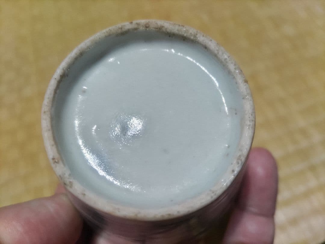 動物唐草紋　初期様式　そば猪口　厚底成型　蕎麦猪口　古伊万里
