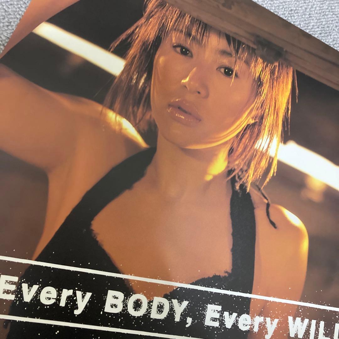 井川遥　BODY WILD FIT BOXER ポスター　美品　グンゼ　黒　３