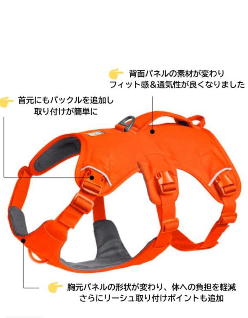 RUFFWEAR ウェブマスターハーネス XXS グレー