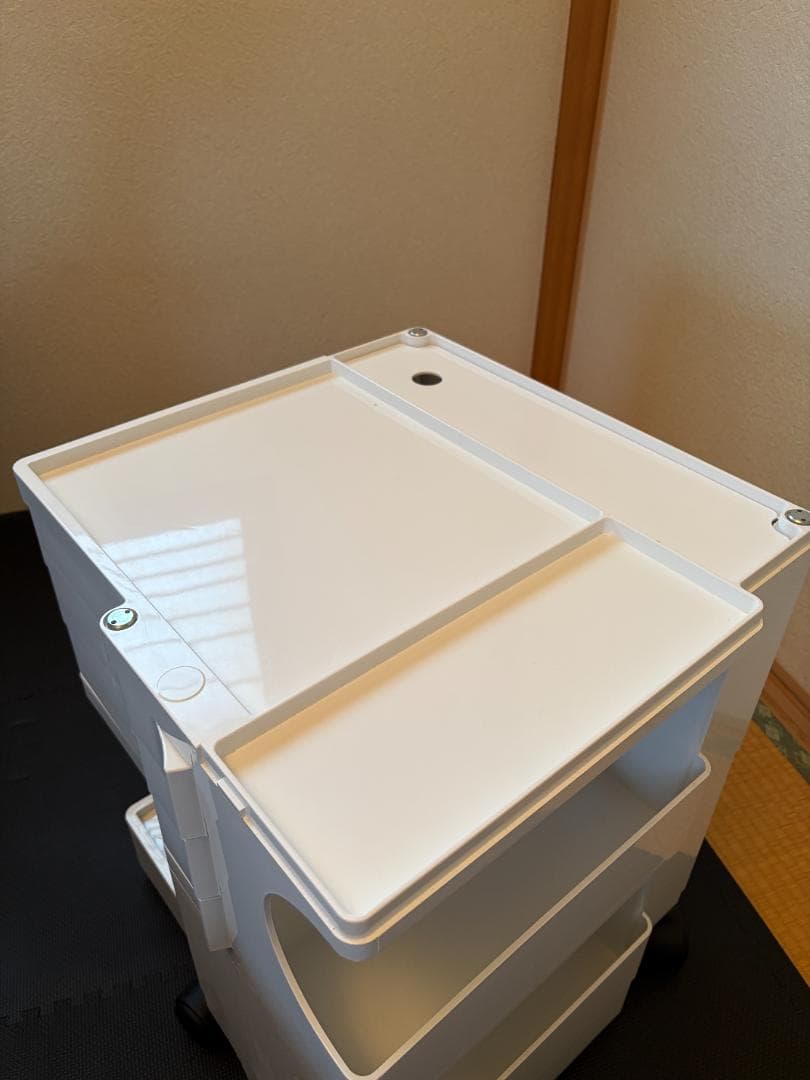 【正規品・中古】ボビーワゴン 2段3トレイ ホワイト おまけ付き