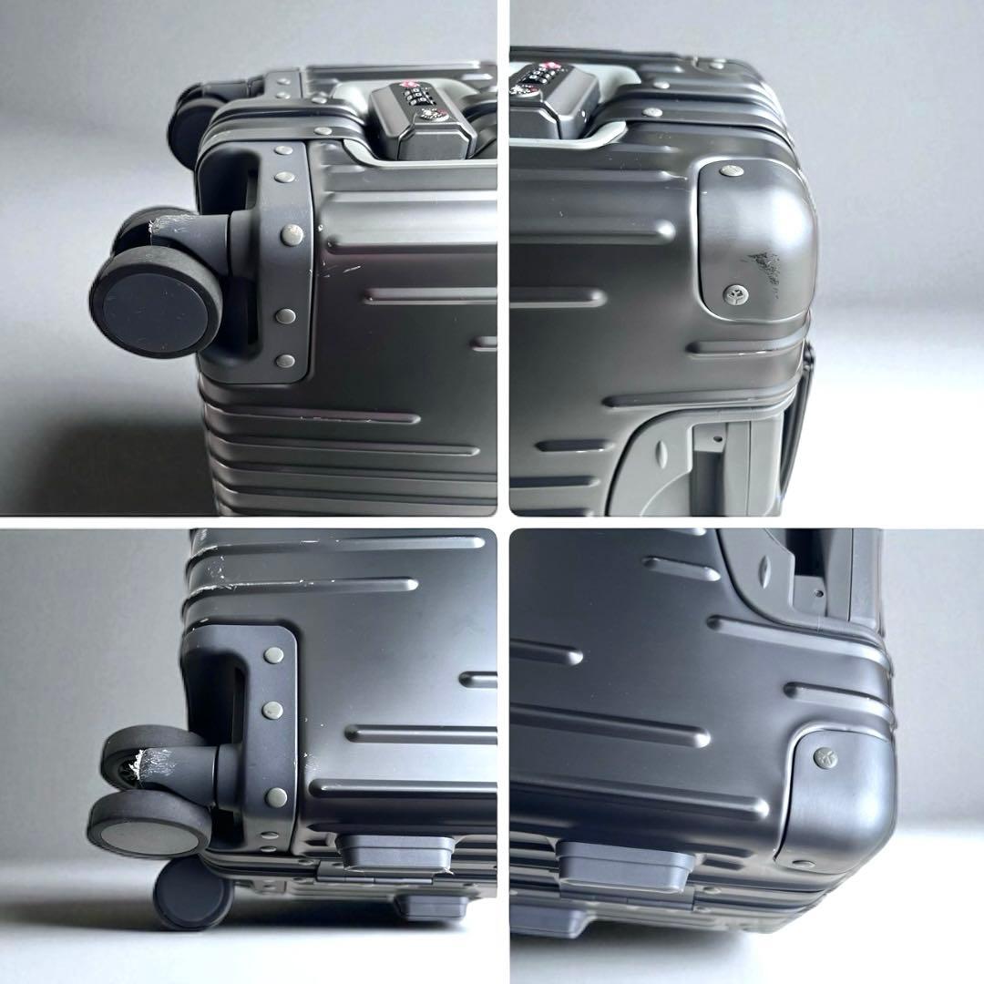 【希少 ガンメタ調】イノベーター 4輪アルミスーツケース36L 機内持ち込み