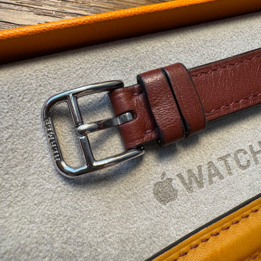 2370 Apple Watch エルメス　ルージュ　ドゥブルトゥール　二重