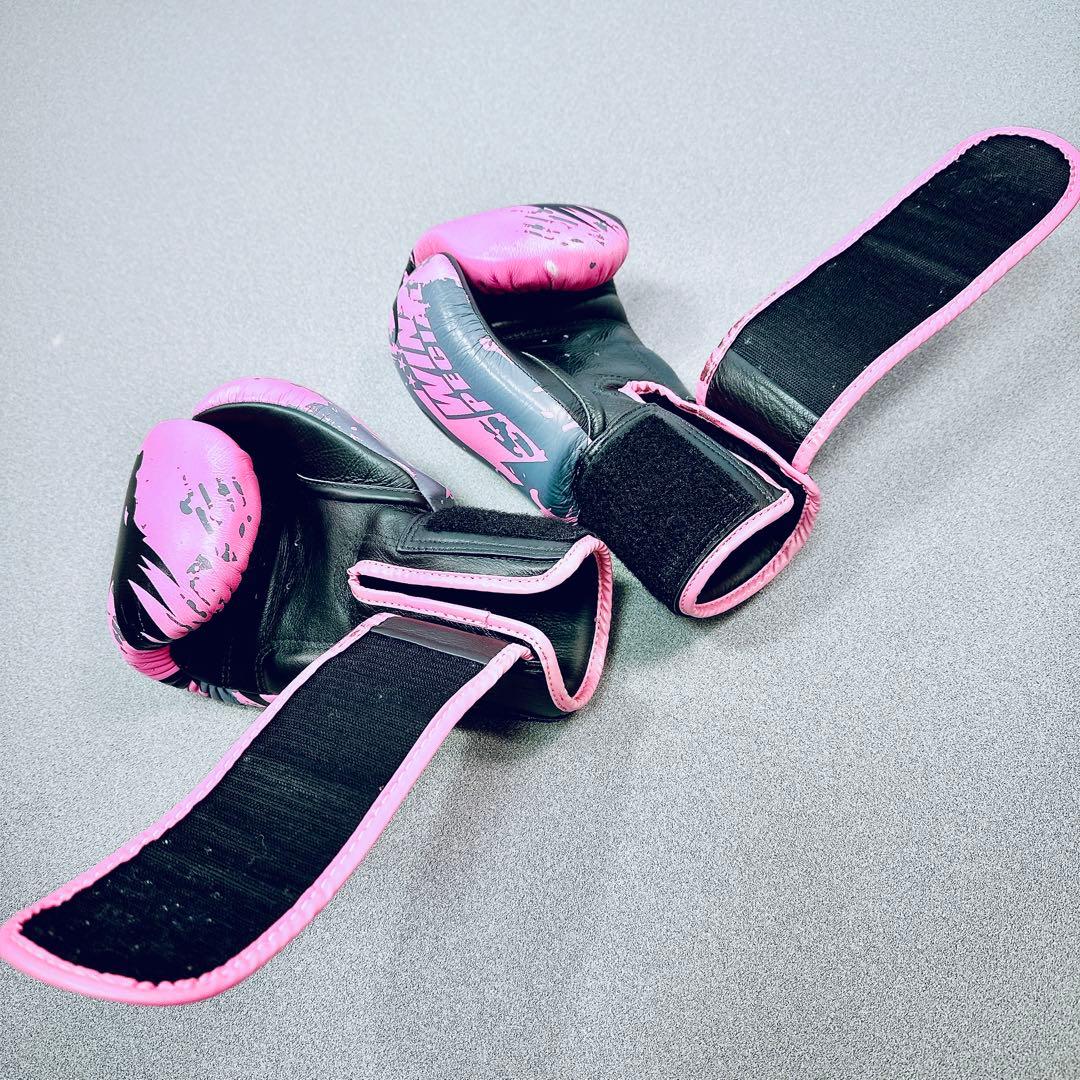 ツインズ 本革 ボクシンググローブ ドラゴン 12oz レガース セット ピンク