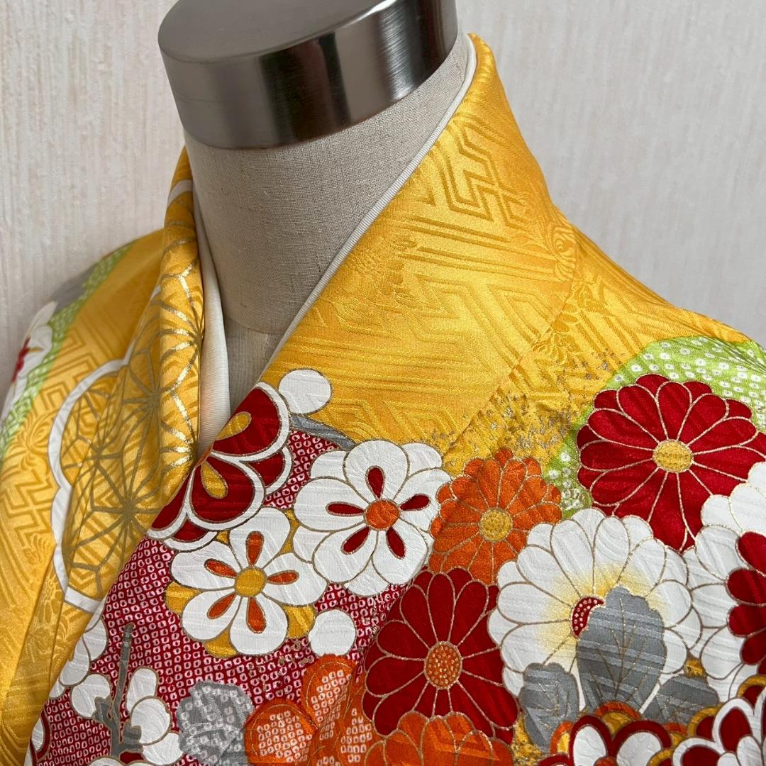 KJ2519 振袖 身丈169.5cm 正絹 着物 成人式 トールサイズ