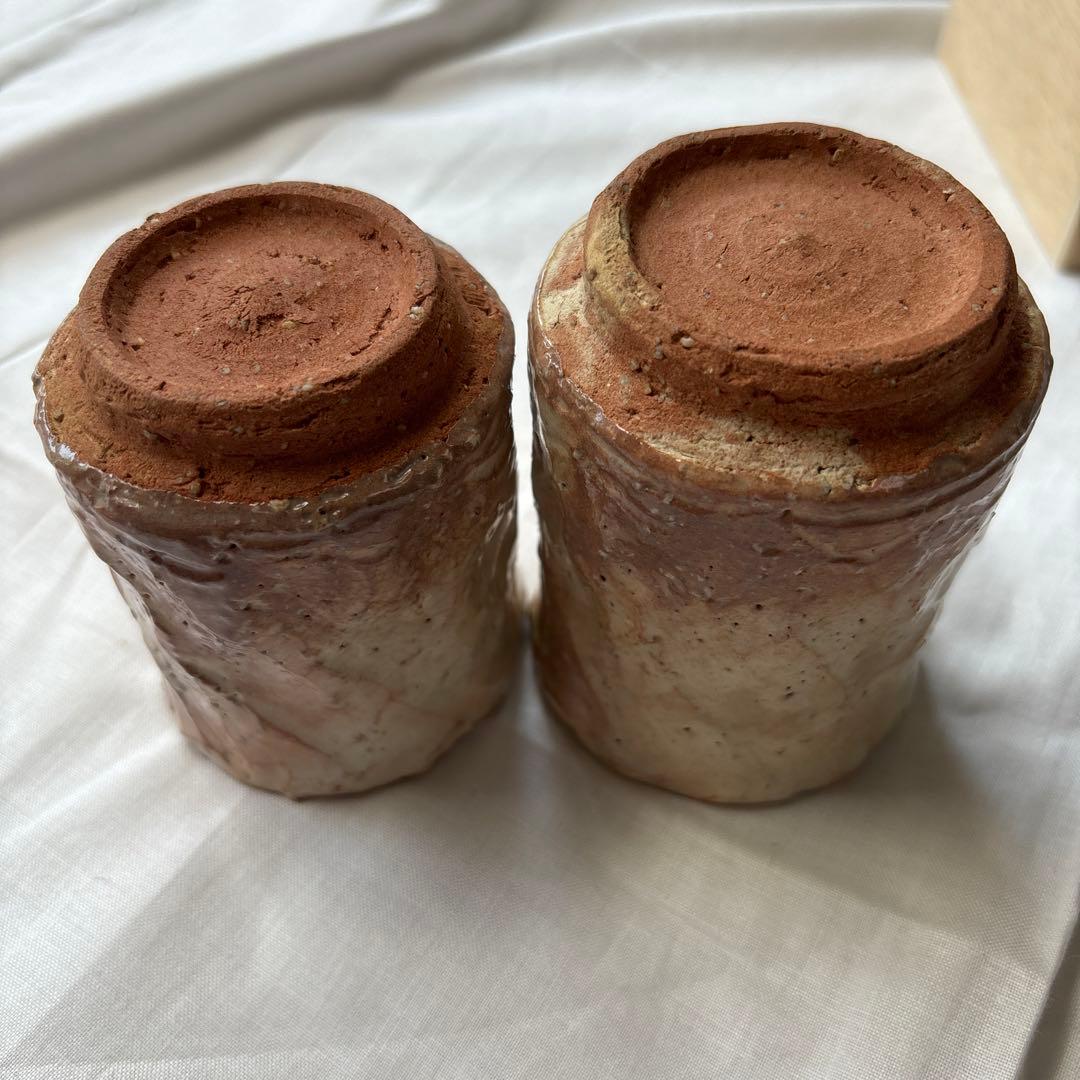 新品未使用　松田龍司　萩焼 組湯呑　夫婦