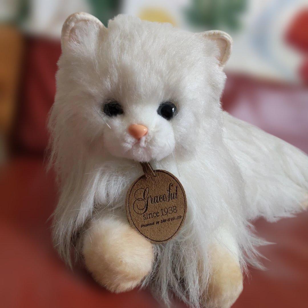 三英　ペルシャ猫　グレイスフル　長毛　日本製アクリル使用　70センチくらい　廃番