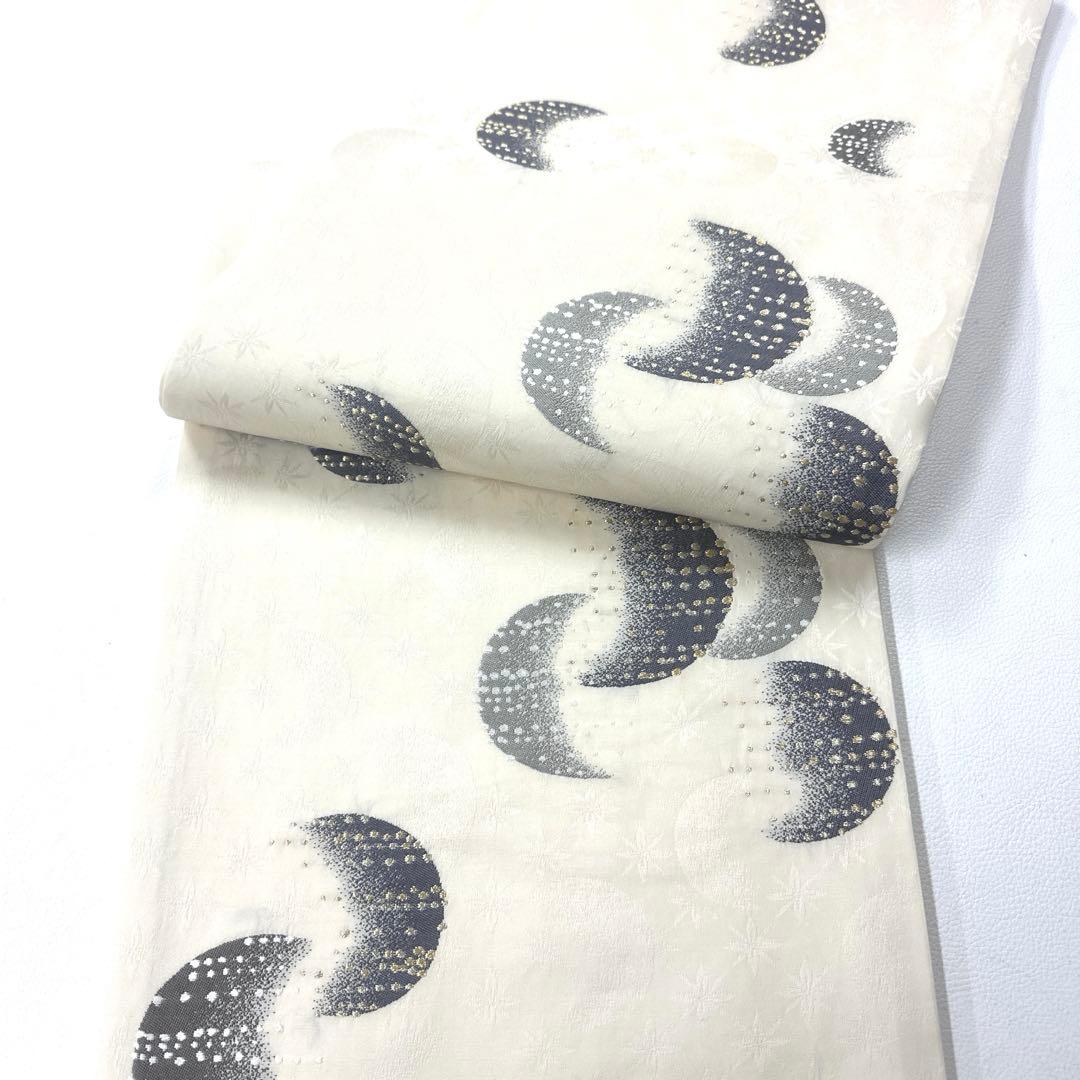 専用帯5077 ●加納幸織物謹製 高級 正絹 六通 袋帯 月