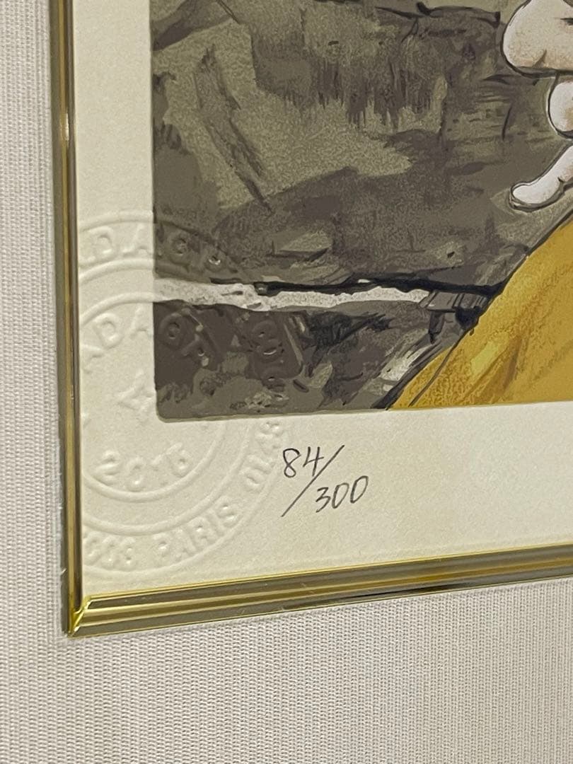 限定セール　藤田嗣治 レオナールフジタ 花を持つ少女 シルクスクリーン版画