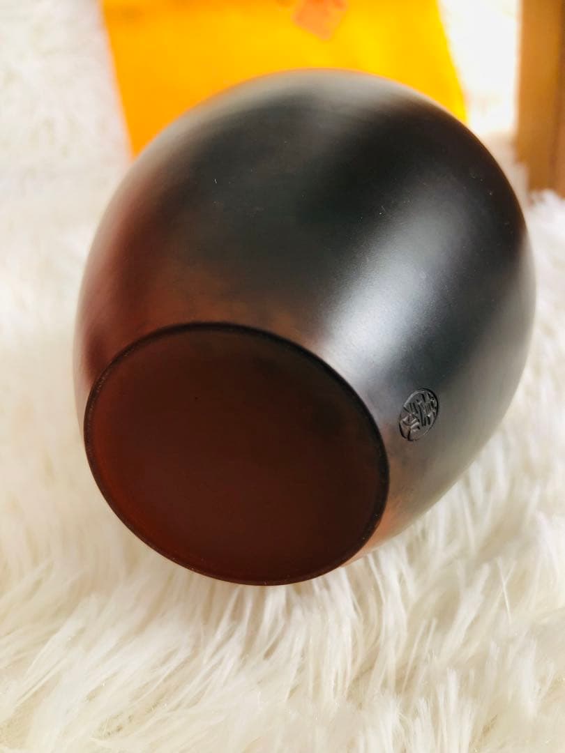 伝統工芸士：伊藤実（甚秋）作　一輪生　常滑焼 共箱・共布栞付き 高２５ｃｍ