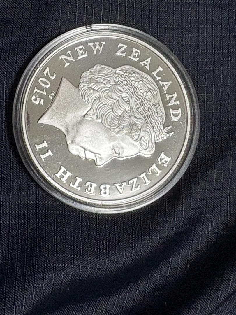 【新品/未使用】2015年 5ドル銀貨 絶滅種　ホオダ・レムクドリ　証明書付き