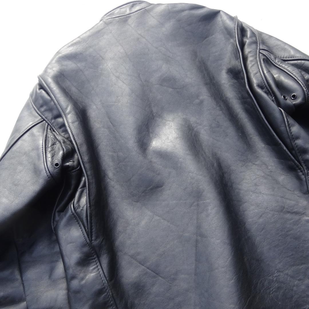 ショットUSA製641 LENZIP シングルライダース立ち襟 36ライナーなし