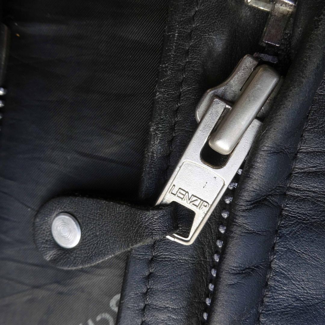 ショットUSA製641 LENZIP シングルライダース立ち襟 36ライナーなし