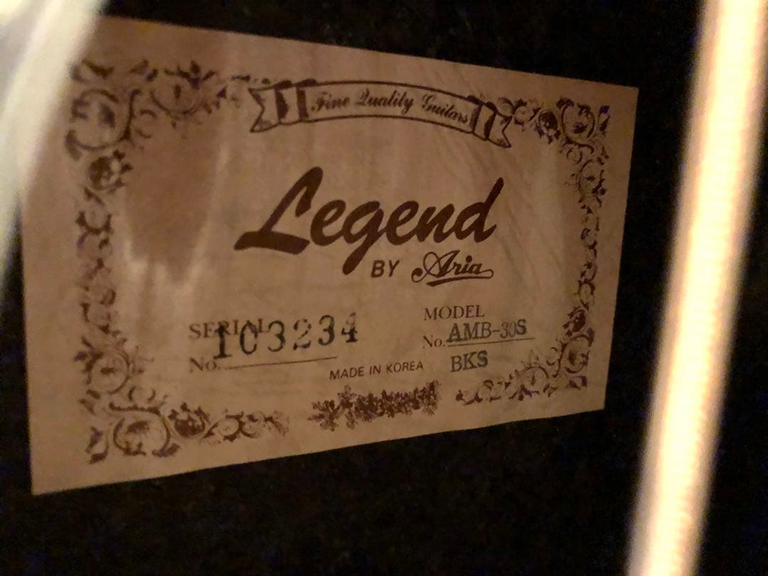 Legend by Aria AMB-30S BKS エレアコ