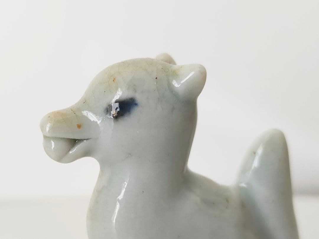 珍品、白磁、青磁 陶器の稲荷、狐 仏教美術 奉納、骨董 古伊万里?瀬戸?呪物