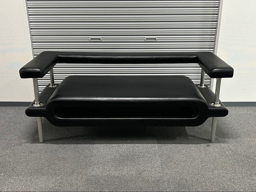 E&Y マガジンソファ 本革レザー　ブラック　マイケルヤング　2.5人掛けソファ