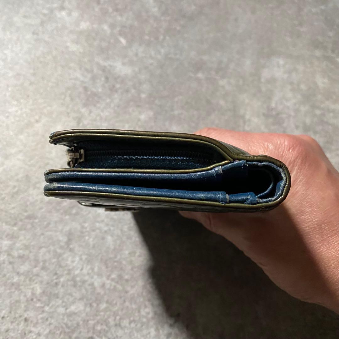 CHANEL シャネル カメリア 折り財布 ココマーク カード シール パテント