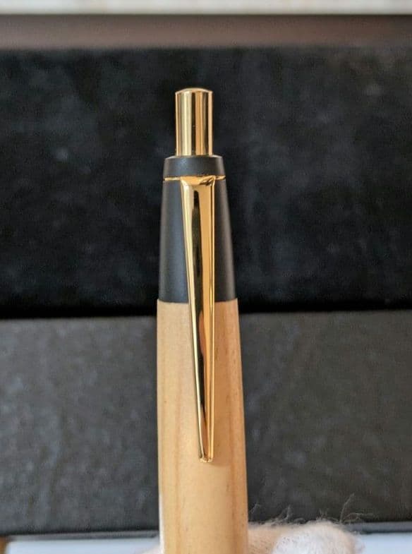 極美品　野原工芸　ウッドヒル隠岐　木のボールペン　スタンダード　隠岐の黒松