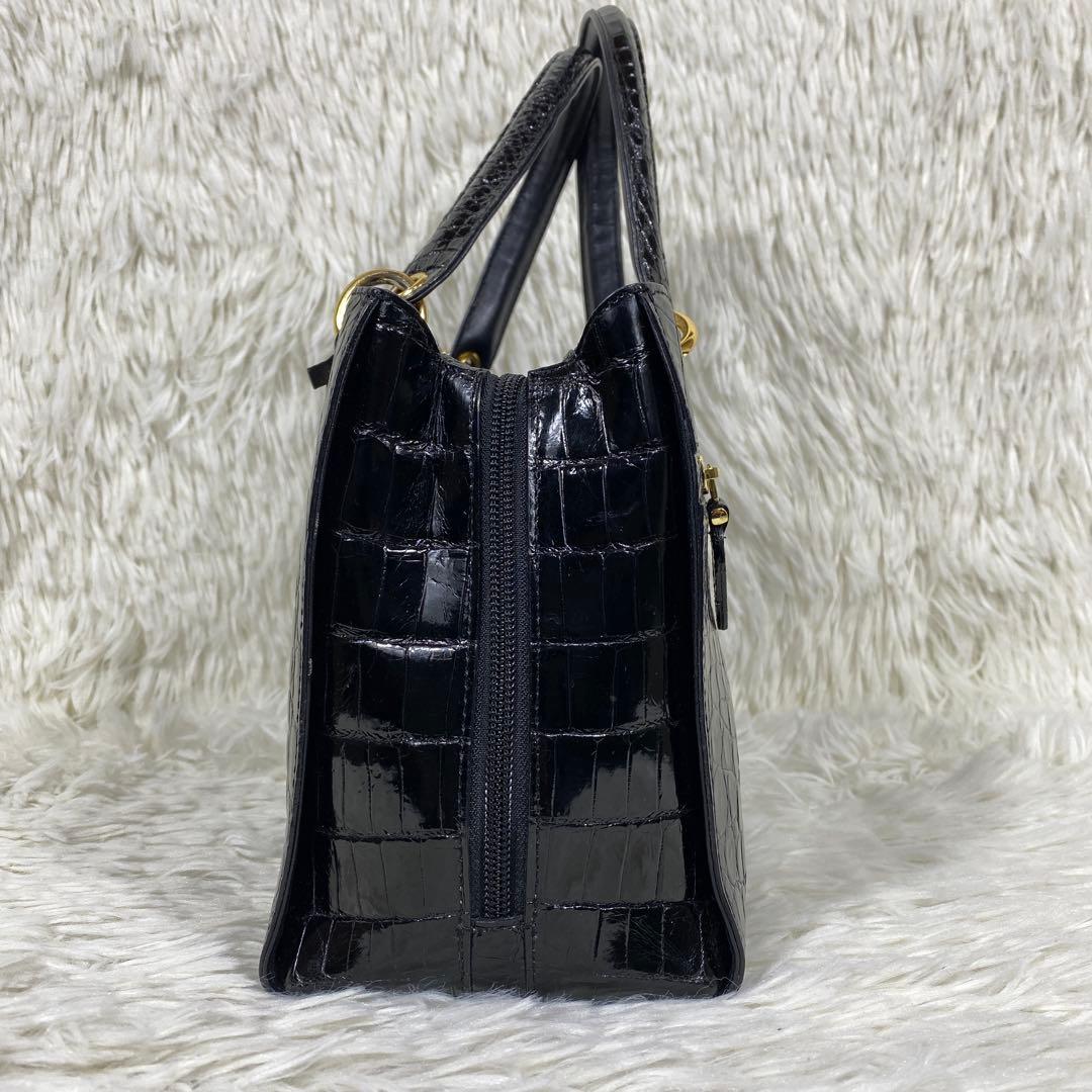 『sanpo』JRA シャイニングクロコ ハンドバック