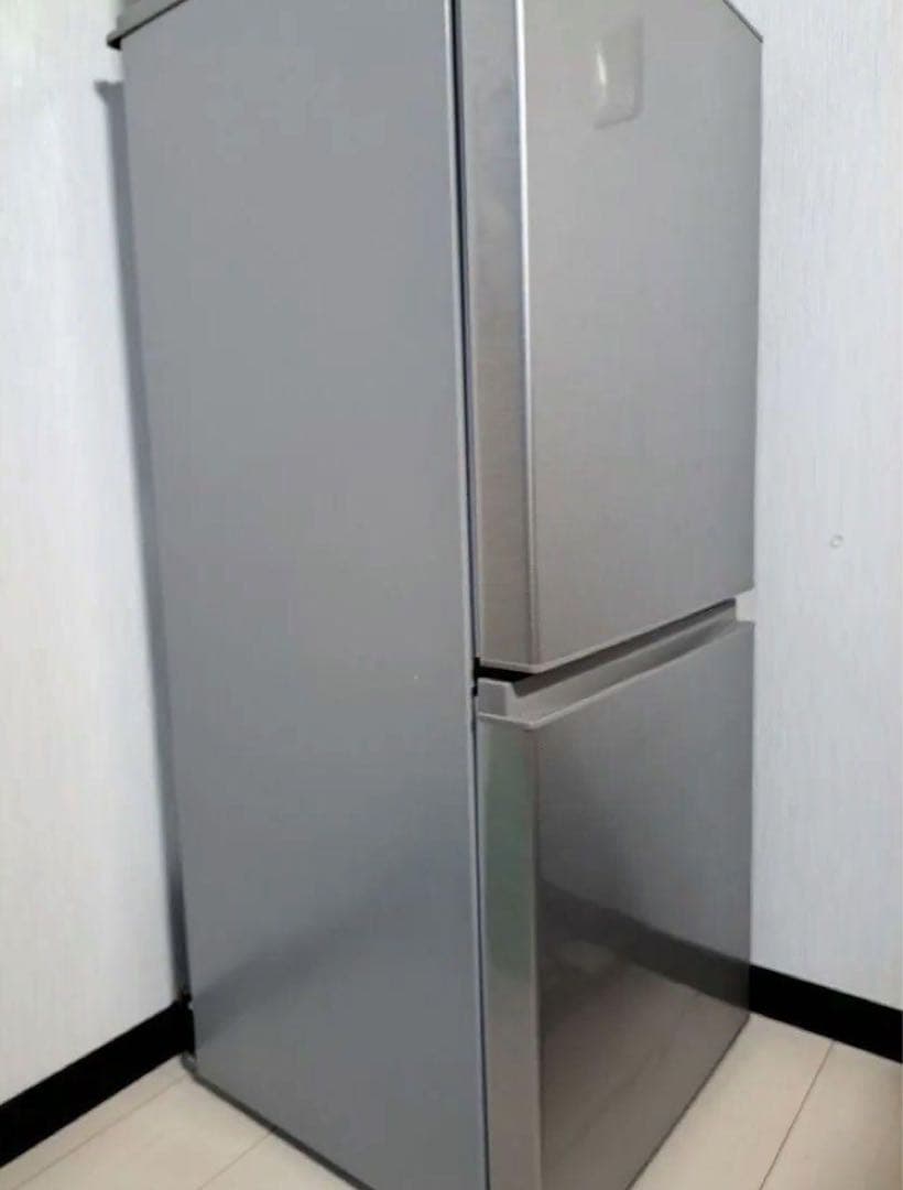 シルバー 2ドア冷蔵庫