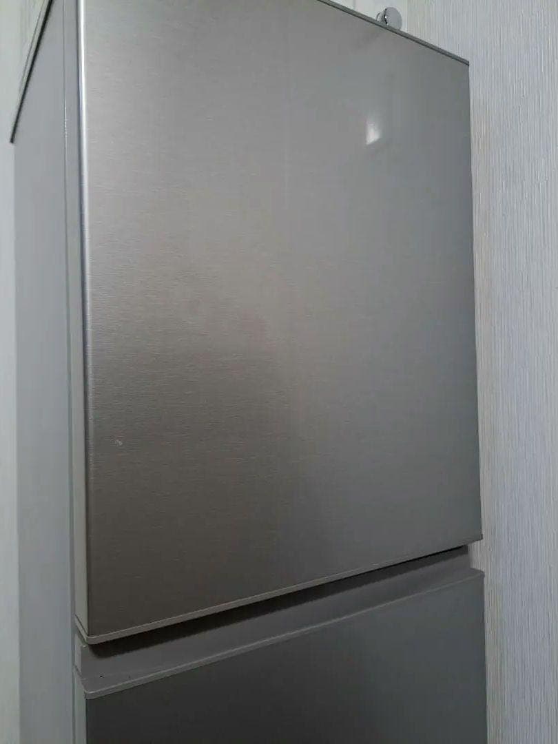 シルバー 2ドア冷蔵庫